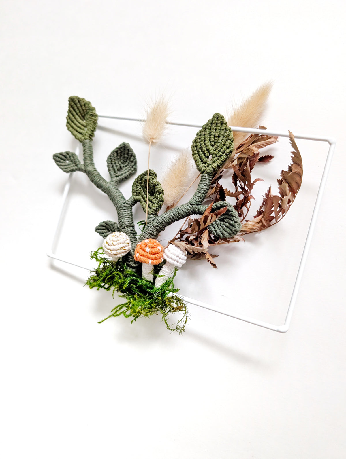 Mini Leafy Frames - Mushrooms & Dried Florals - Option 6