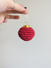 Load image into Gallery viewer, Macrame Christmas Bulb Ornaments