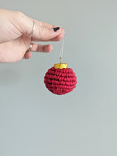 Load image into Gallery viewer, Macrame Christmas Bulb Ornaments