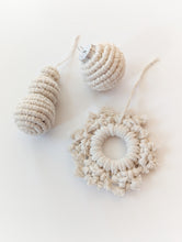 Load image into Gallery viewer, Macrame Christmas Ornament Set - Snow White