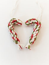 Load image into Gallery viewer, Macrame Christmas Tree Candy Cane Ornament