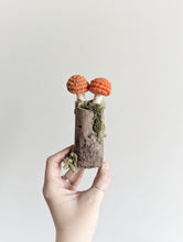 Load image into Gallery viewer, Macrame driftwood stump mushrooms and moss
