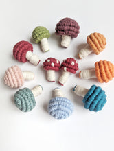 Load image into Gallery viewer, Macrame Mini Fiber Sculptures Mushrooms