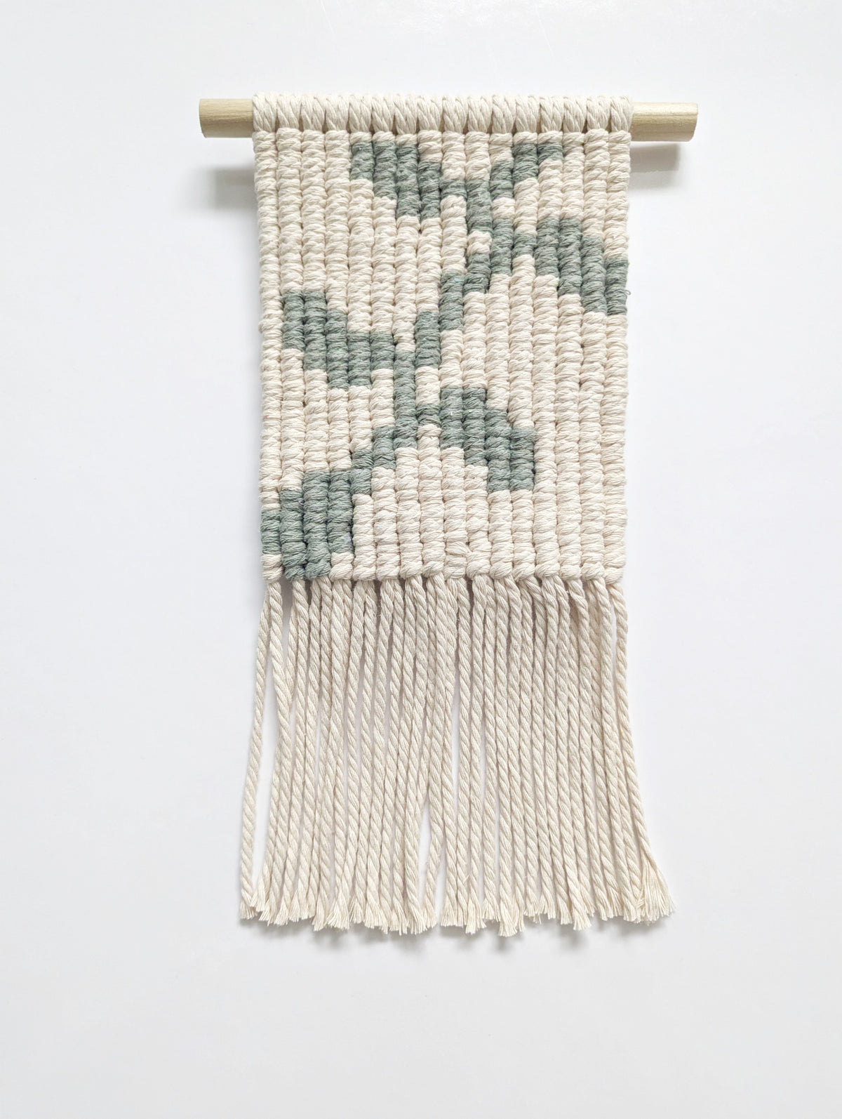 Macrame Pixel Vines & Leaves Wall Hanging Pattern - (not a full kit)