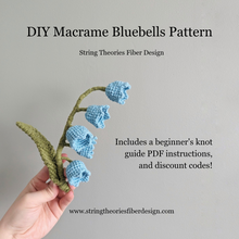 Load image into Gallery viewer, Macrame Bluebell Flower Pattern