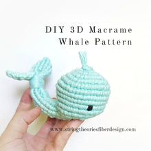 Load image into Gallery viewer, Macrame 3D Whale Pattern - not a full kit