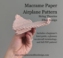 Load image into Gallery viewer, Macrame 3D Paper Plane Pattern (not a full kit)