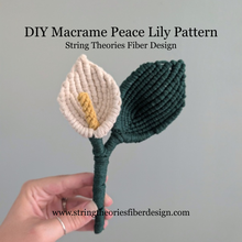 Load image into Gallery viewer, Macrame Peace Lily Plant Pattern / Kit