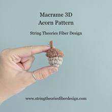Load image into Gallery viewer, Macrame Acorns Pattern and Kit
