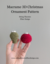 Load image into Gallery viewer, December - Macrame 3D Christmas Bulbs