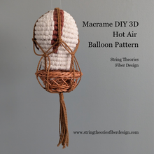 Load image into Gallery viewer, Macrame Hot Air Balloon Pattern / Kit