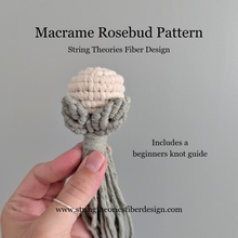 Load image into Gallery viewer, Macrame Rosebud DIY Pattern/Kit