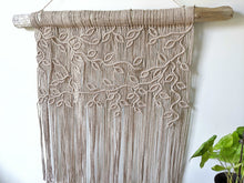 Load image into Gallery viewer, Extra Large Macrame Vines and Leaves Wall Hanging String Theories Fiber Design