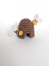 Load image into Gallery viewer, Bees on Beehive Sculpture String Theories Fiber Design
