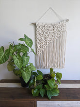 Load image into Gallery viewer, Macrame Asymmetric Bubble Wall Hanging String Theories Fiber Design