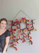 Load image into Gallery viewer, Autumn Leaves - Large Macrame Vines and Leaves Sculpture