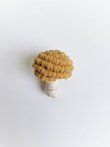 Macrame Mini Fiber Sculptures Mushrooms