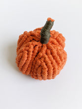 Load image into Gallery viewer, Macrame Fiber Sculptures Pumpkins Tea Light Covers