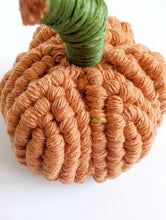 Load image into Gallery viewer, Macrame Fiber Sculptures Pumpkins Tea Light Covers