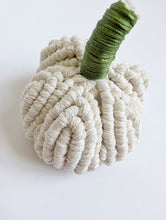 Load image into Gallery viewer, Macrame Fiber Sculptures Pumpkins Tea Light Covers