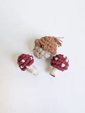 Load image into Gallery viewer, Macrame Mini Fiber Sculptures Mushrooms