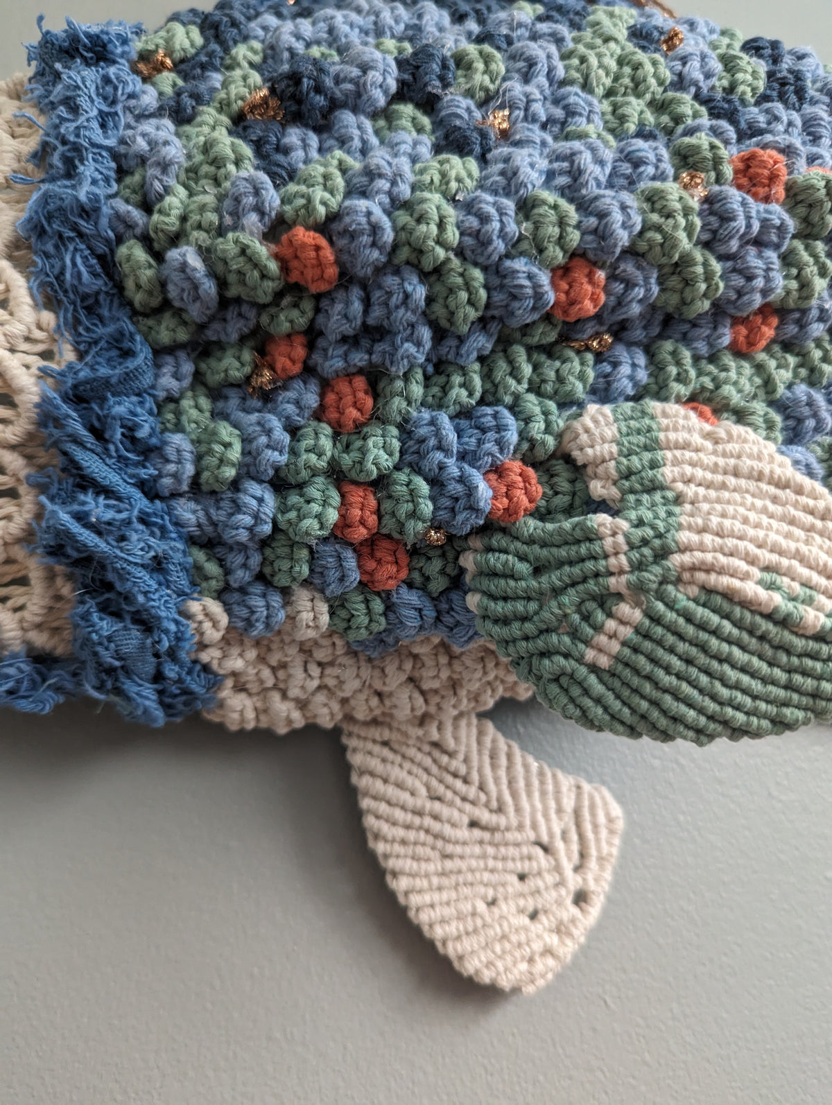 Macrame Sculptural Fiber Fish