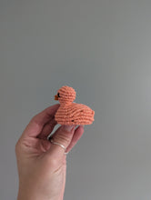 Load image into Gallery viewer, Macrame mini Rubber Duck Fiber Sculpture