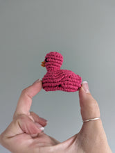Load image into Gallery viewer, Macrame mini Rubber Duck Fiber Sculpture