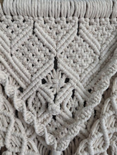 Load image into Gallery viewer, Macrame Textured Neutral Wall Hanging with Fringe