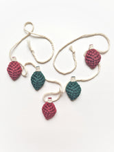 Load image into Gallery viewer, Macrame Christmas Ornament Light Bulb
