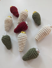 Load image into Gallery viewer, Macrame Christmas Bulb Ornaments