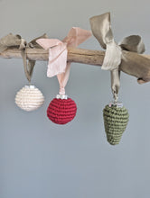 Load image into Gallery viewer, Macrame Christmas Ornament with Ribbons Set