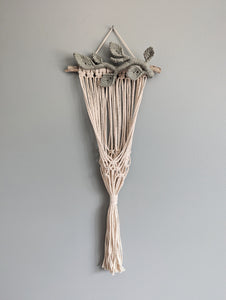 Macrame Wall Plant hanger with Leaves