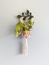 Load image into Gallery viewer, Macrame Wall Plant hanger with Leaves
