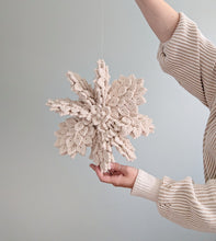 Load image into Gallery viewer, Macrame Sculptural Snowflake
