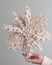 Load image into Gallery viewer, Macrame Sculptural Snowflake