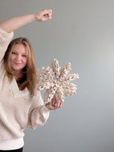 Load image into Gallery viewer, Macrame Sculptural Snowflake