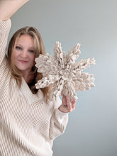Load image into Gallery viewer, Macrame Sculptural Snowflake