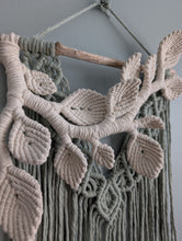 Load image into Gallery viewer, Flower Crown Macrame Hanging - sage