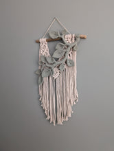 Load image into Gallery viewer, Flower Crown Macrame Hanging - sage 2