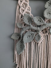 Load image into Gallery viewer, Flower Crown Macrame Hanging - sage 2