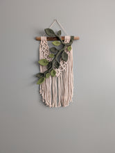Load image into Gallery viewer, Flower Crown Macrame Hanging - olive