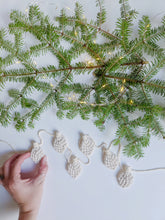 Load image into Gallery viewer, Macrame Christmas Ornament Light Bulb