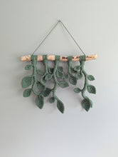 Load image into Gallery viewer, Ivy Green Macrame Wall Hanging - Hanging Vines and Leaves - Sculpture