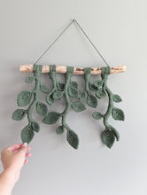 Load image into Gallery viewer, Ivy Green Macrame Wall Hanging - Hanging Vines and Leaves - Sculpture