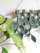 Load image into Gallery viewer, Ivy Green Macrame Wall Hanging - Hanging Vines and Leaves - Sculpture