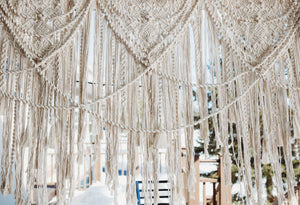 Boho Macrame Ceremony Backdrop // Extra Large Tapestry String Theories Fiber Design