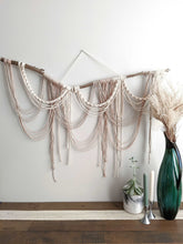 Load image into Gallery viewer, Draped Minimalist Mid Century Modern Macrame Wall Hanging String Theories Fiber Design