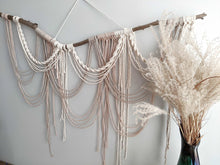 Load image into Gallery viewer, Draped Minimalist Mid Century Modern Macrame Wall Hanging String Theories Fiber Design