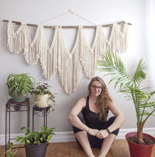 Load image into Gallery viewer, Extra Large Statement Macrame Wall Hanging Tapestry String Theories Fiber Design